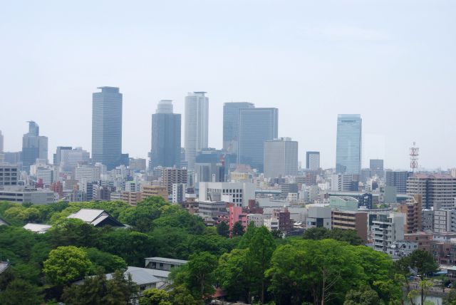 名古屋城大天守からの名古屋駅周辺