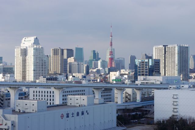 レインボーブリッジ遊歩道からの景色