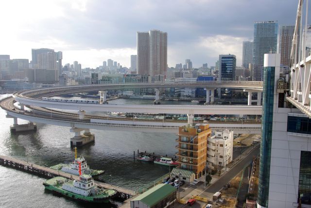 レインボーブリッジ遊歩道からの景色