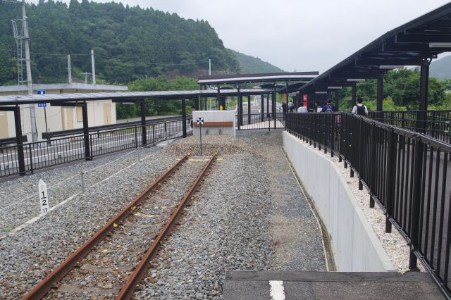 柳津駅の線路止め