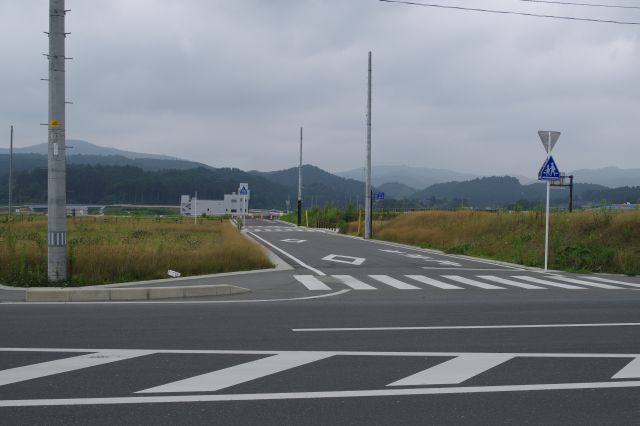 BRT志津川駅前の風景