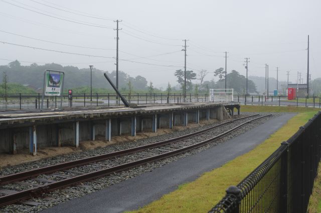 被災した旧野蒜駅