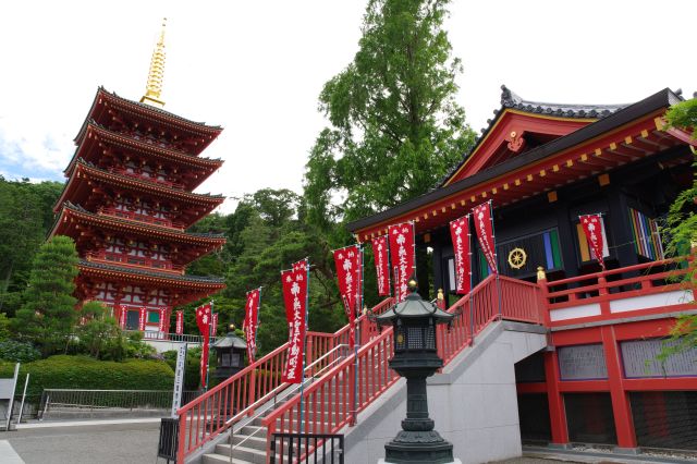 高幡不動尊・奥殿と五重塔