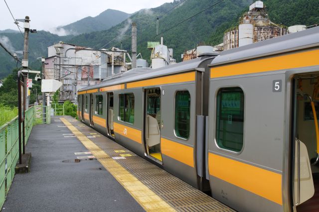 奥多摩駅の西側先端