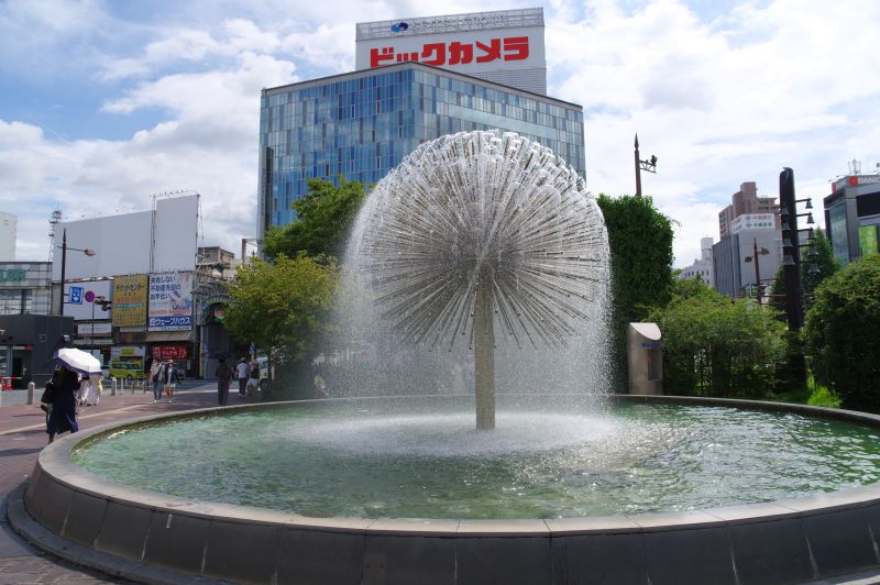 岡山駅東口・噴水