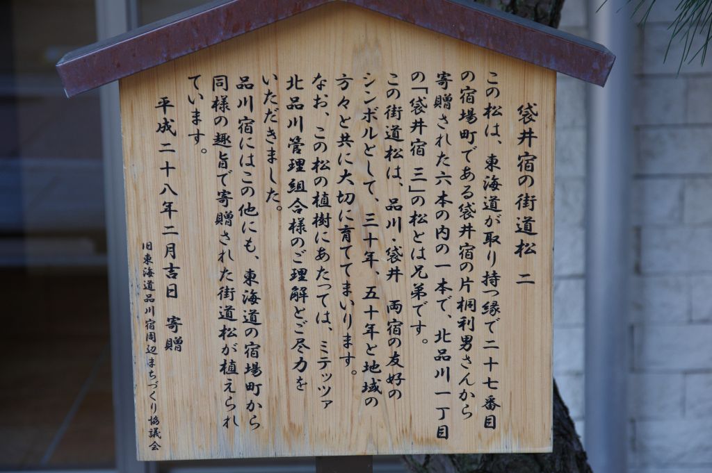 品川駅付近・旧東海道・袋井宿の街道松二