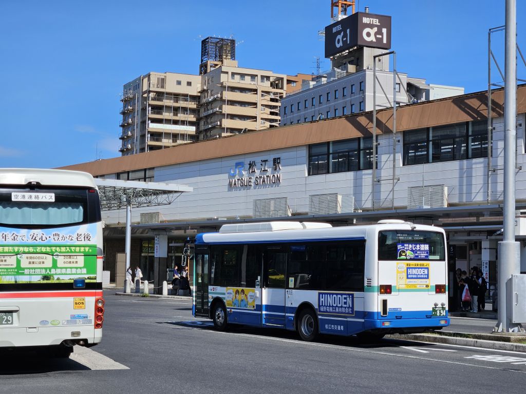 JR松江駅の表示