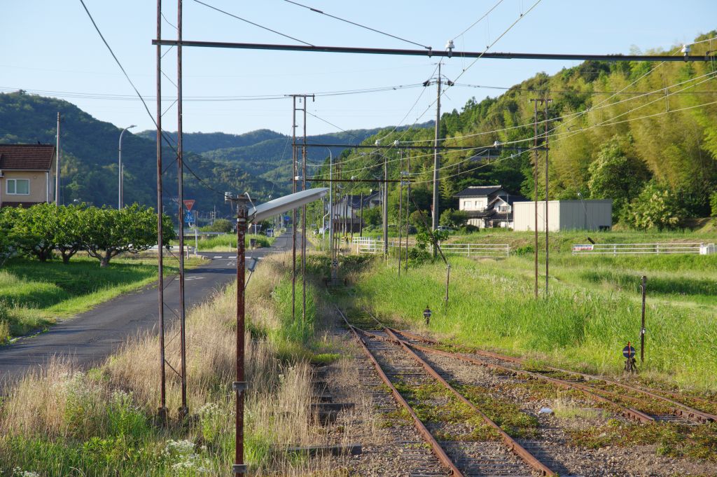 一畑口駅・延長上の線路跡