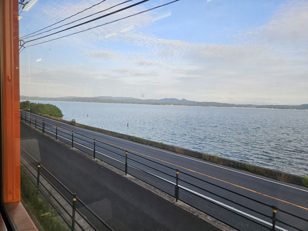 ばたでん夕方車窓・宍道湖