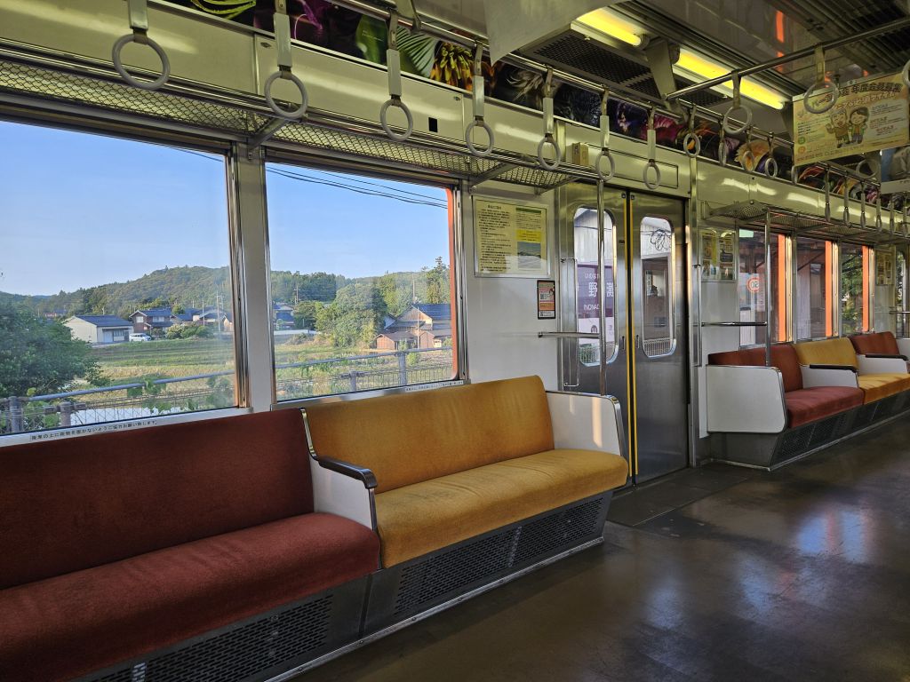 ばたでん夕方車窓・伊野灘駅