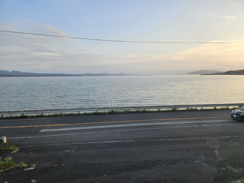 ばたでん夕方車窓・宍道湖