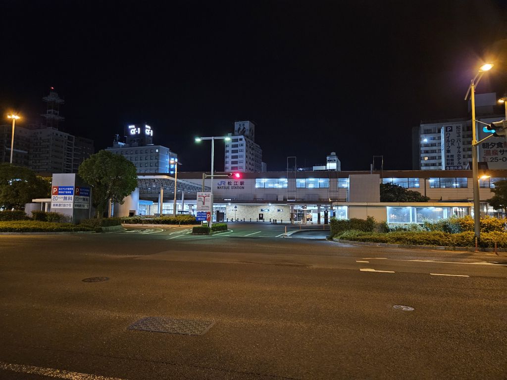 JR松江駅・駅の夜景