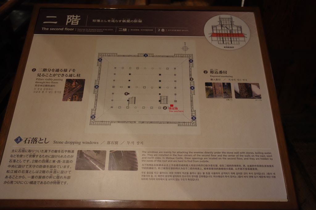 松江城・2階の案内図