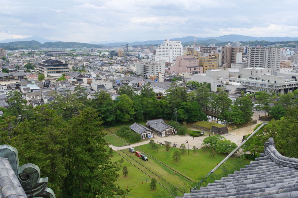 松江城・東側の市街地