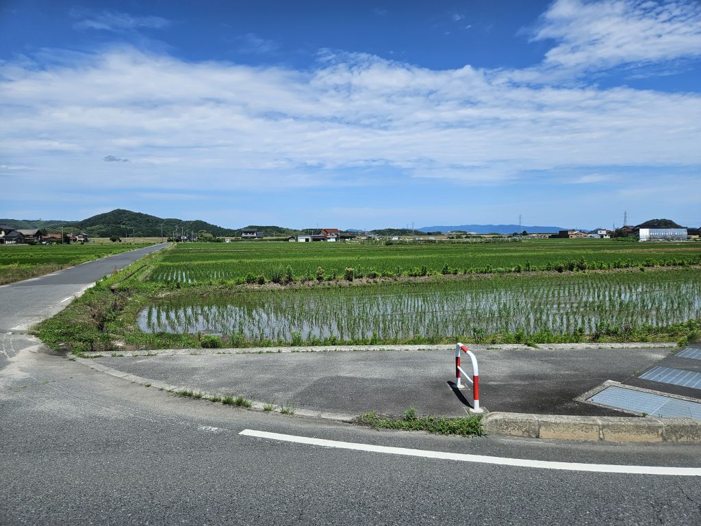 イエローバス車窓・田園風景