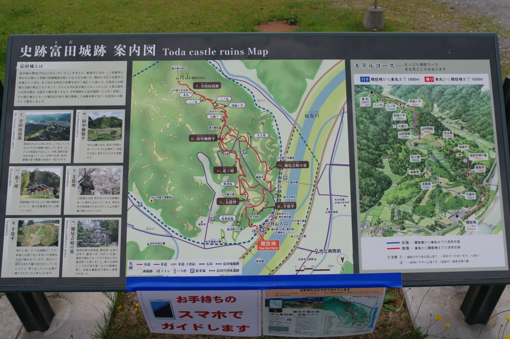 月山富田城・案内図