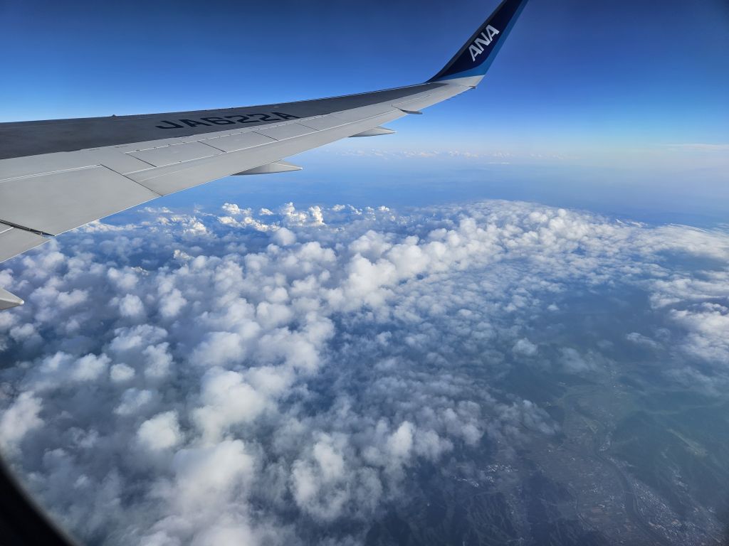 飛行機からの景色・兵庫県付近から内陸へ