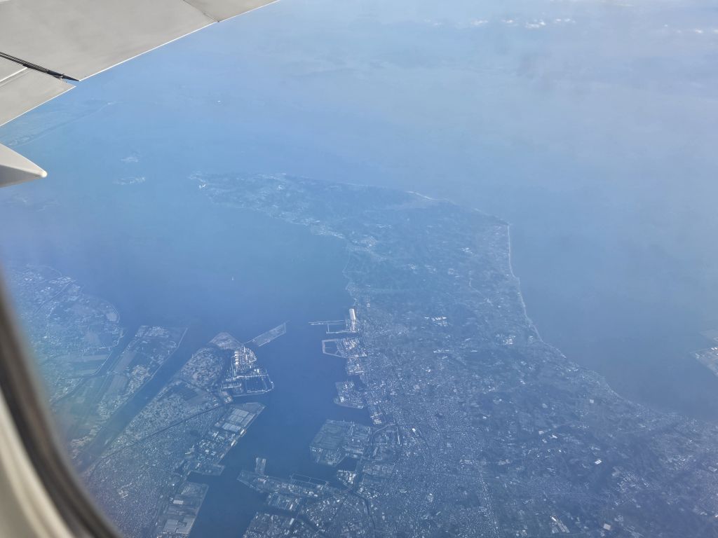 飛行機からの景色・知多半島