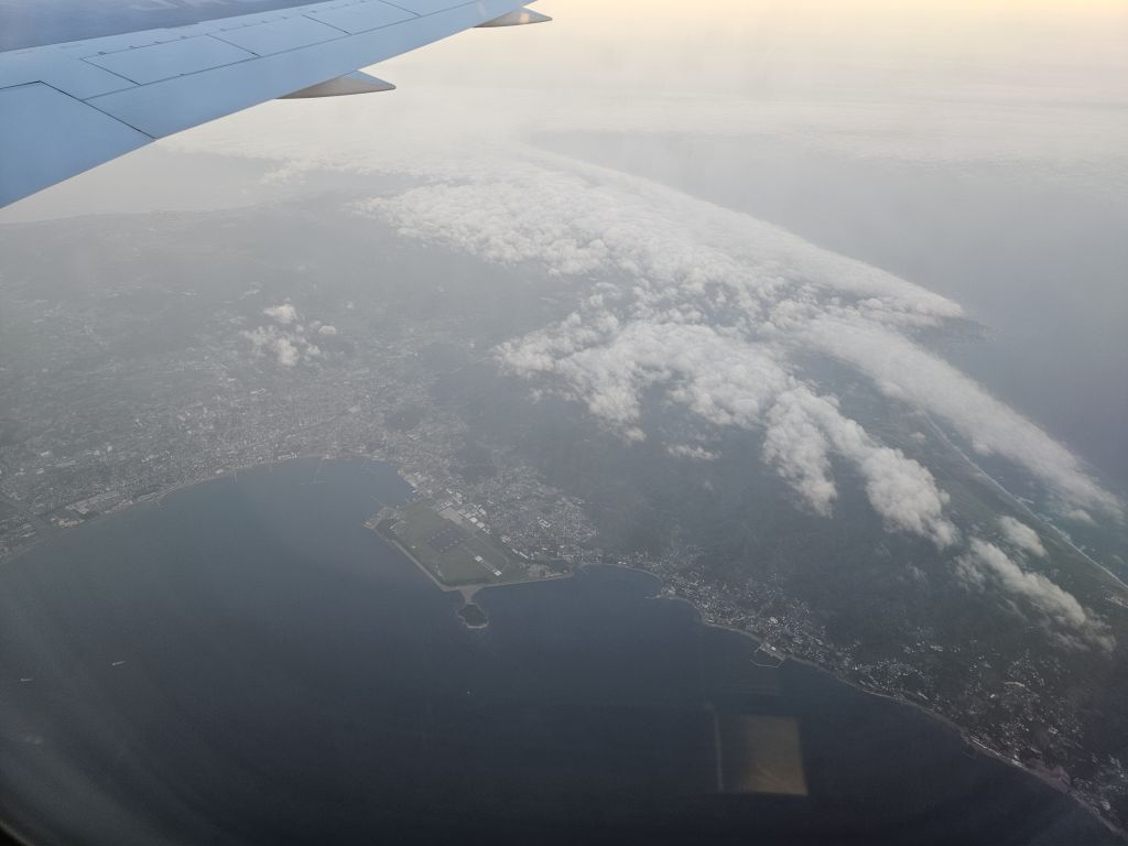 飛行機からの景色・房総半島へ