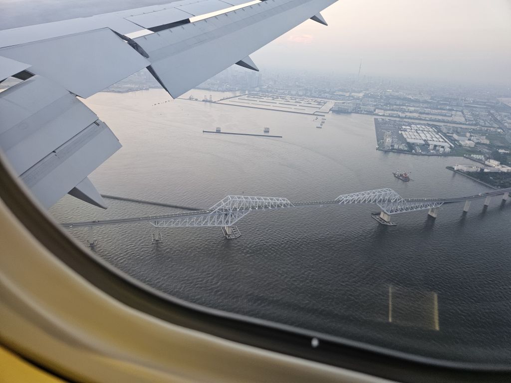 飛行機からの景色・東京ゲートブリッジ