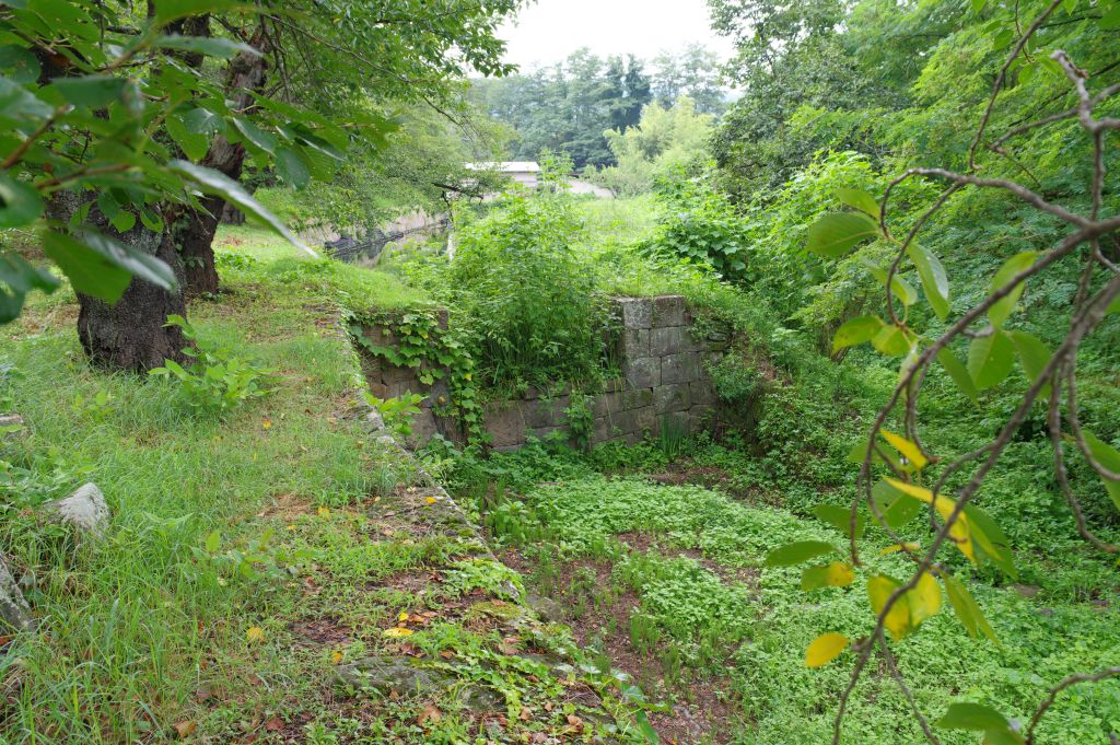 龍岡城・校舎裏の堀