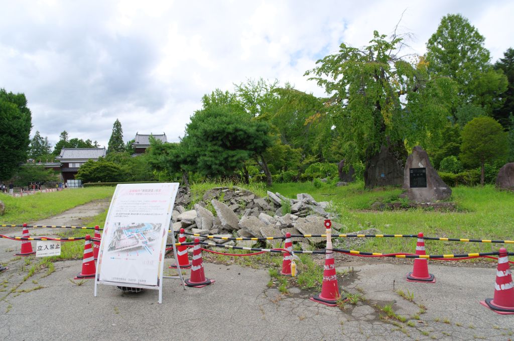 上田城・武者溜り・発掘調査工事中