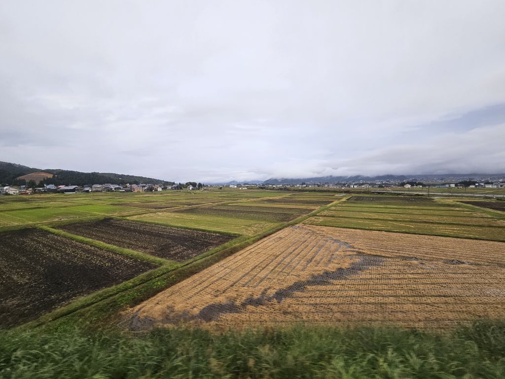ほくほく線車窓・南魚沼の畑