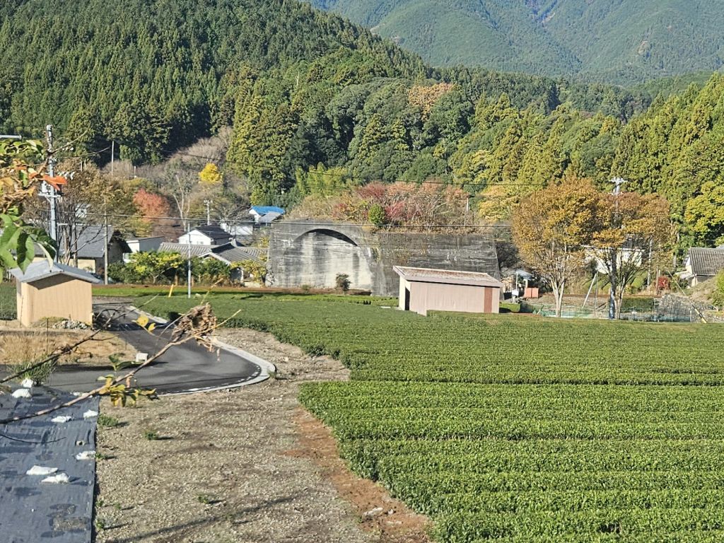 大井川沿いバス車窓・地名のトンネル