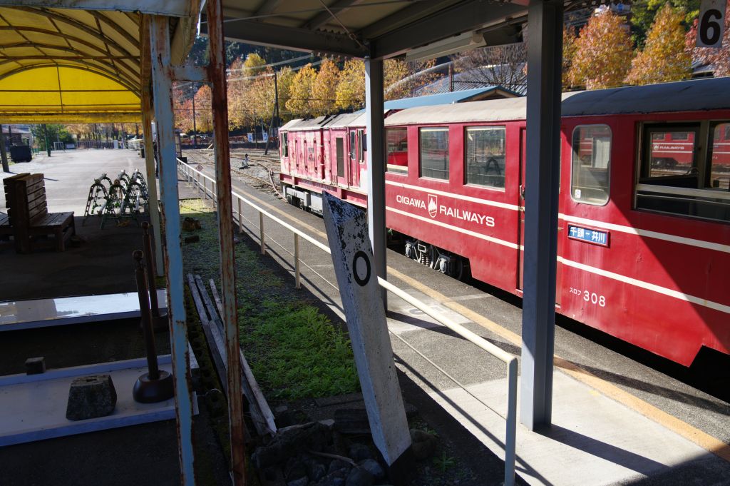 千頭駅・0キロポスト