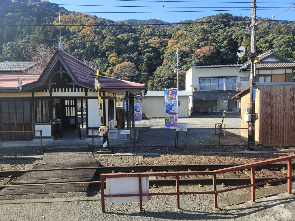 大井川鐵道SL車窓・福用駅・構内踏切