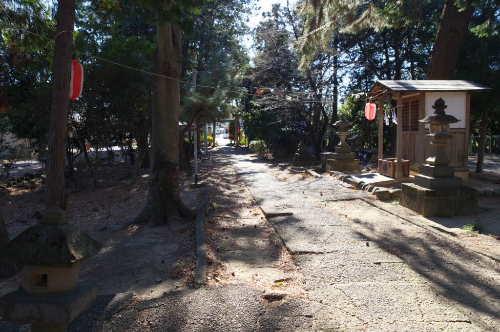 深谷城址・冨士浅間神社・参道を振り返る