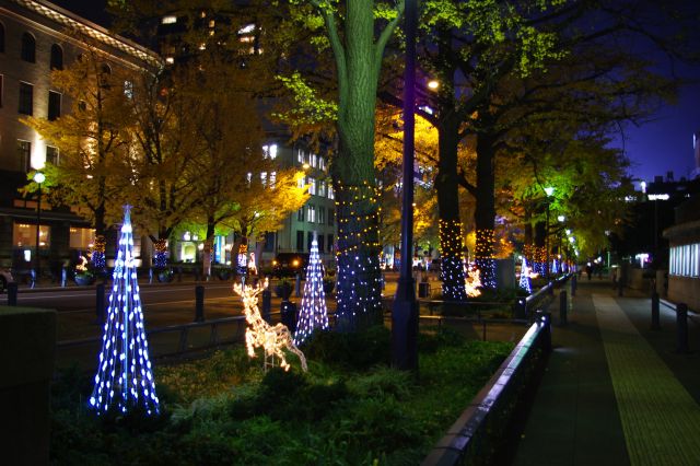 関内方面を進み、日本大通りへ。かつて日本人と外国人の居留地の境目の通りでした。歴史的な古い建物が多数あります。