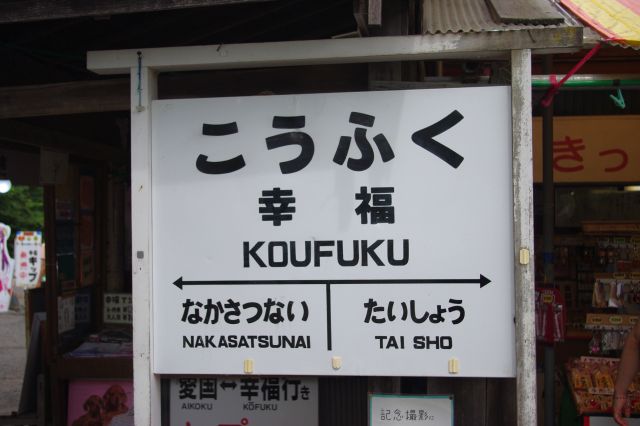 懐かしい雰囲気の駅名標。