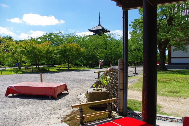 休憩。天気に恵まれて本当に心地よい庭園でした。