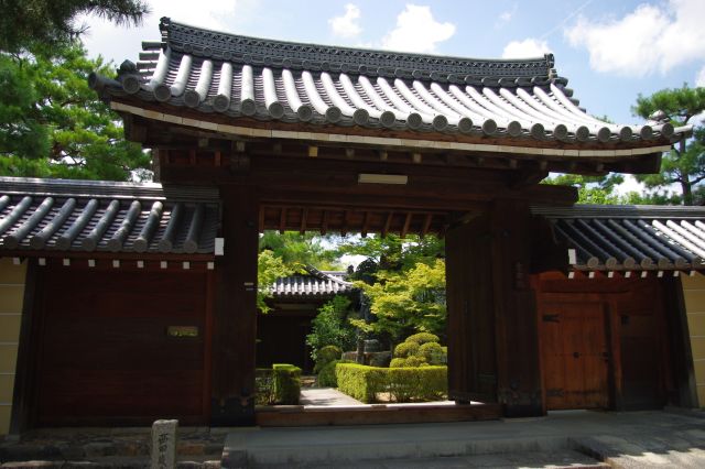 聖澤院の北隣の霊雲院。寺院１つ１つが立派な門構えで、院内も美しく築造されているのでしょうね。