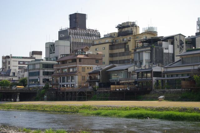 建物が密集する西岸。