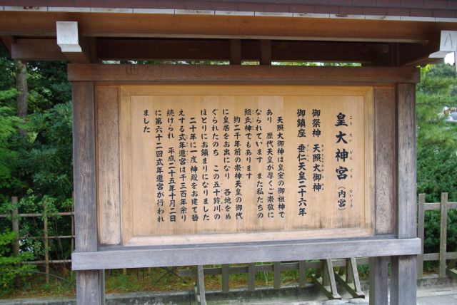 入り口前に皇大神宮の解説。