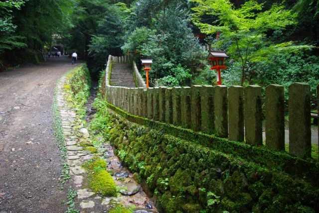 緑に囲われたセミの鳴く涼しく気持ちよい坂道を登っていきます。