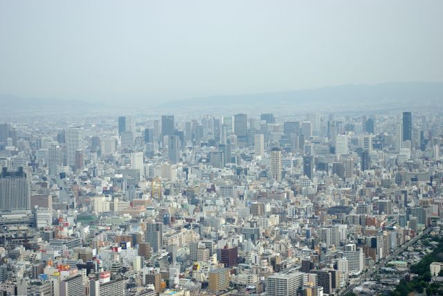 北西の梅田ビル群。