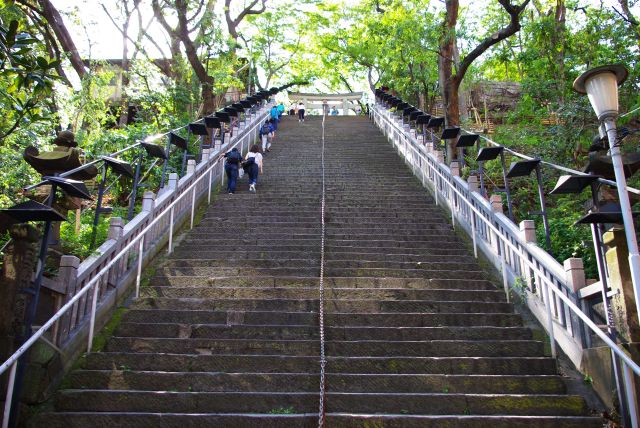 この急角度が伝わるだろうか…。馬で上った故事が信じられません。