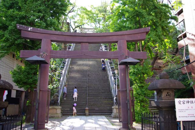 都会の中の独特で不思議な神社でした。