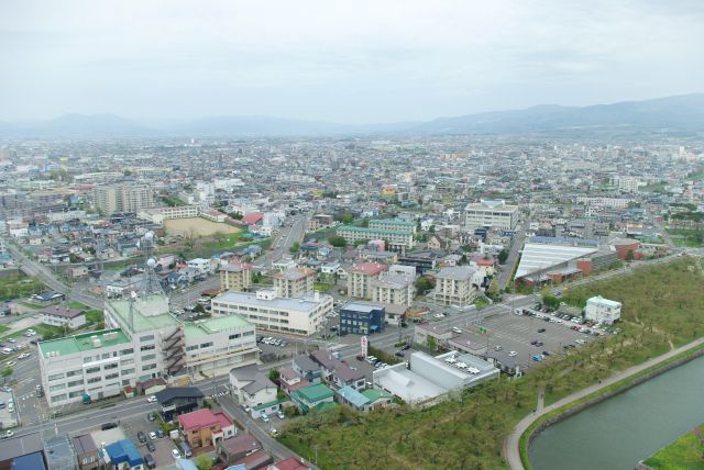 北西側の街並み。