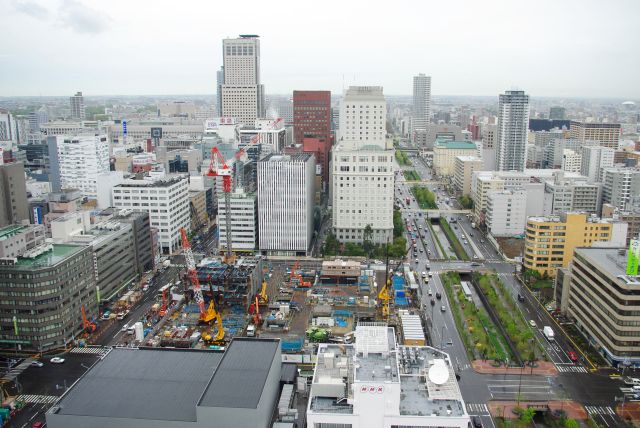 北側。創成川や札幌駅周辺。