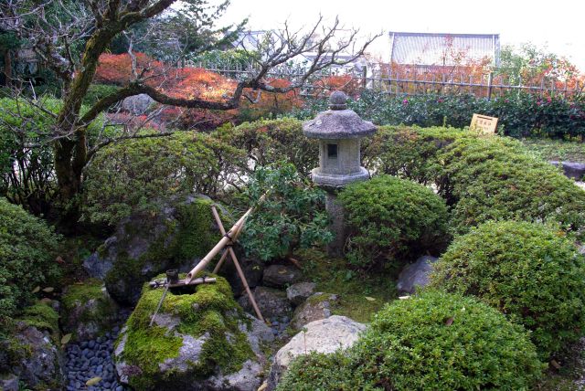 隠れ家のような小さな庭園。