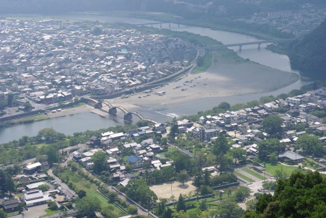 一周し、錦帯橋と周辺の橋。