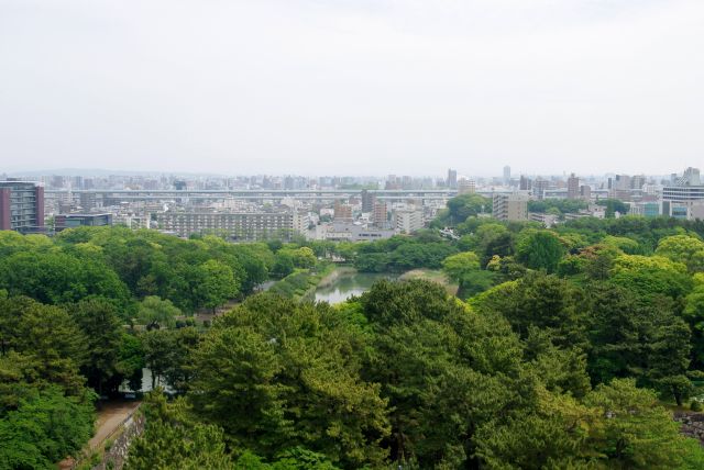 東側の風景。