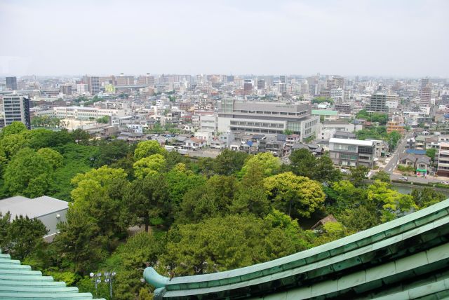 北西側の風景。