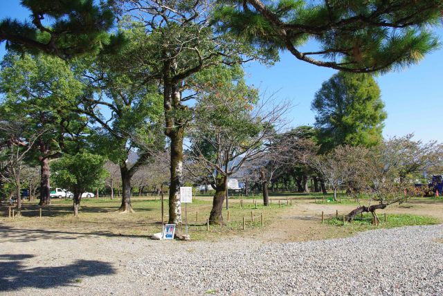 三ノ丸は現在は御殿がなく広場になっています。