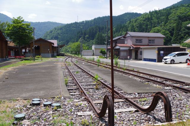 線路の終端部。