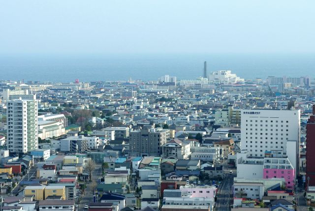 津軽海峡をさらにズーム。